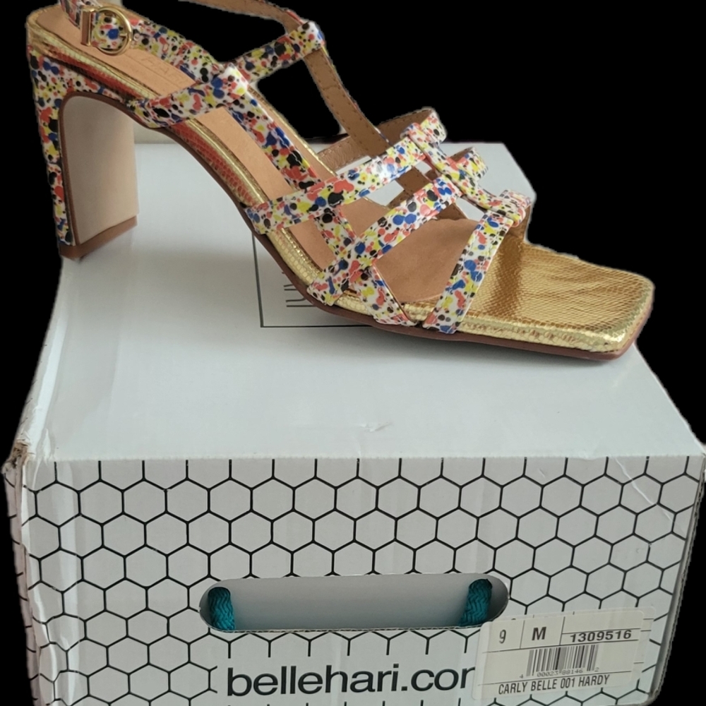Multicolor Strappy Women's Heels